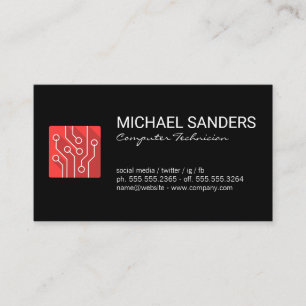 Carte De Visite Technicien informatique   Circuits