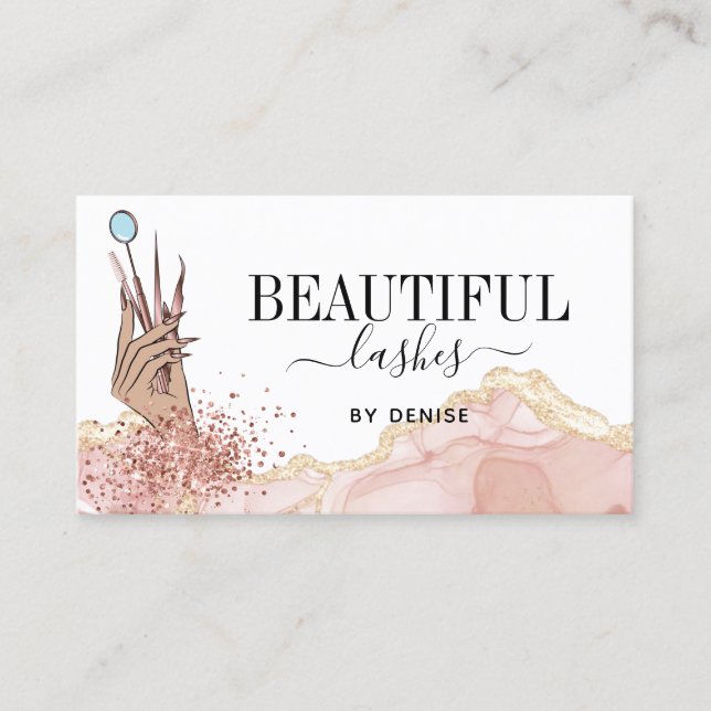 Carte De Visite technicienne de fouille moderne femme à la main sc (Devant)