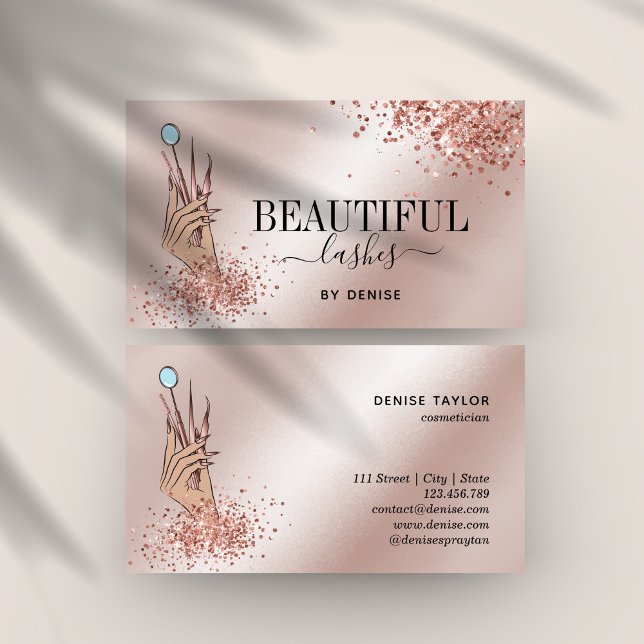 Carte De Visite technicienne de fouille moderne femme à la main sc (Créateur téléchargé)