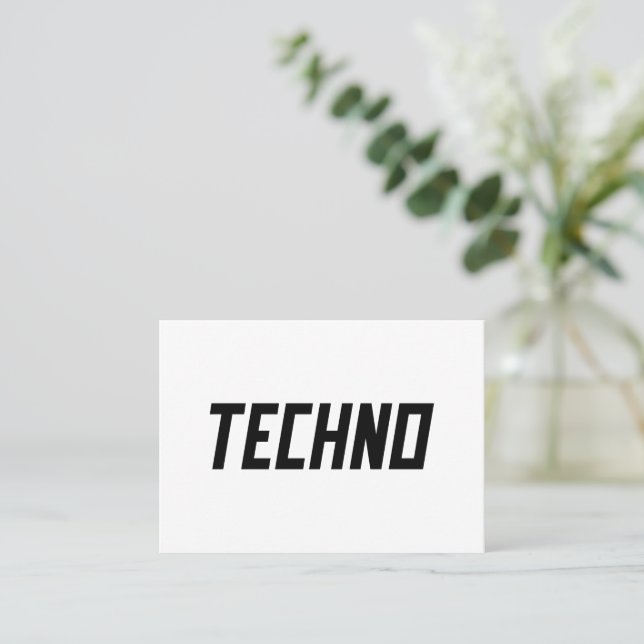 Carte De Visite TECHNO Music (Debout devant)