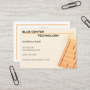 Carte De Visite Technologie de l'information Orange Clavier