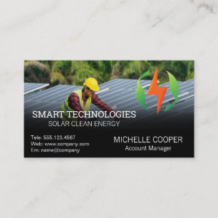 Carte De Visite Technologie des panneaux solaires Technicien