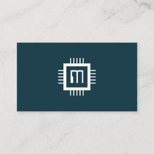 Carte De Visite Technologie inspiré minimaliste entreprise de puc