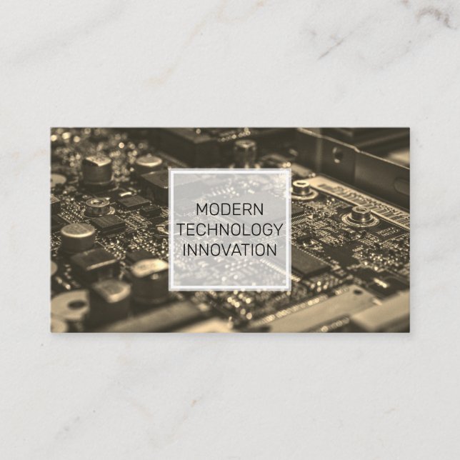 Carte De Visite Technologie moderne | Circuit Board | Ingénieur (Devant)