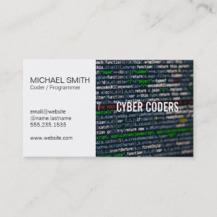 Carte De Visite Technologie Programmeur Codeur