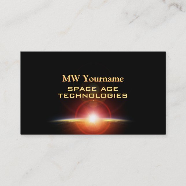Carte De Visite Technologies de l'ère spatiale, énergie solaire (Devant)