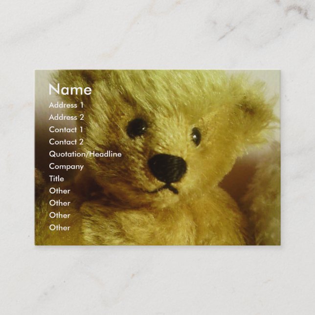 Carte De Visite Teddy Bear (Devant)