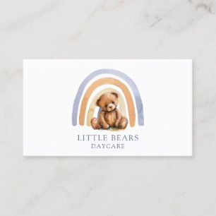 Carte De Visite Teddy Bear Rainbow Garderies garderies