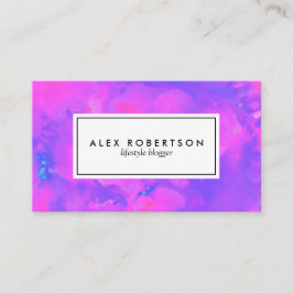 Carte De Visite Teinture de noue rose, violet et bleu vif