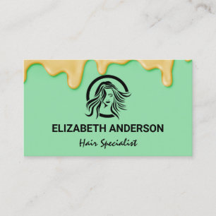 Carte De Visite Teinture de produit de cheveux   Logo Beauté