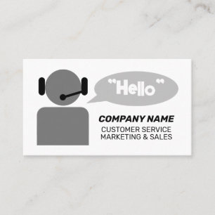 Carte De Visite Télémarketing des représentants du service client