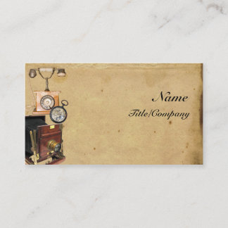 Carte De Visite Téléphone, boussole, et appareil-photo antiques
