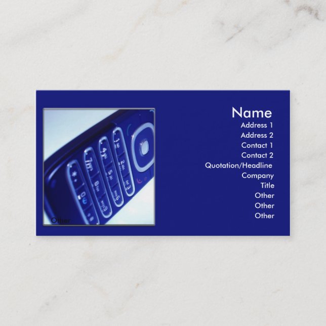 Carte De Visite Téléphone mobile (Devant)