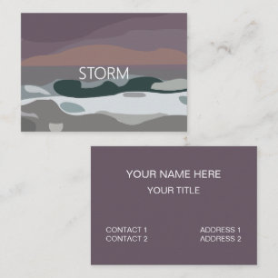 Carte De Visite Tempête Ciel Nuages Météorologue des vagues de la
