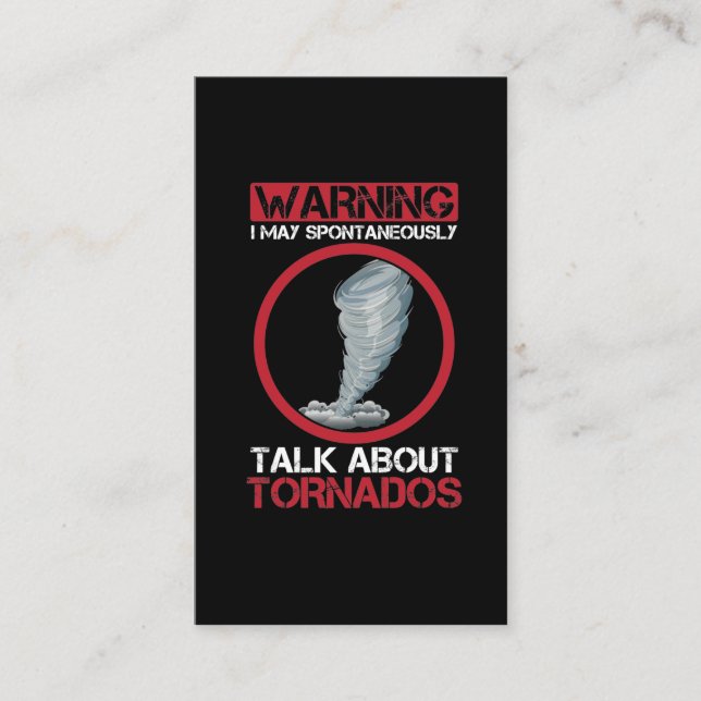 Carte De Visite Tempête cyclone Chaser ouragan Chasseur Météo (Devant)