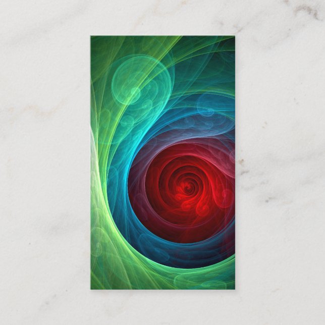 Carte De Visite Tempête rouge Floral Art moderne Abstrait Motif co (Devant)