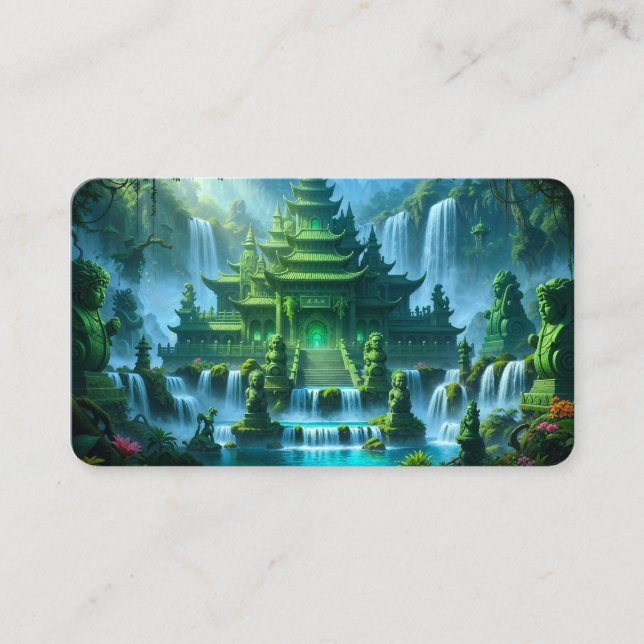 Carte De Visite Temple Castle of the Secret Jade Throne Bookmark (Devant)