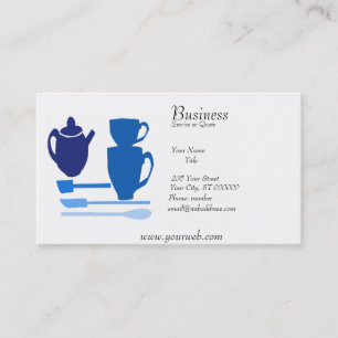 Carte De Visite Temps anglais de thé de cuisine d'aquarelle