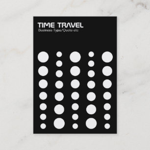 Carte De Visite Temps de déplacement - Blanc sur noir