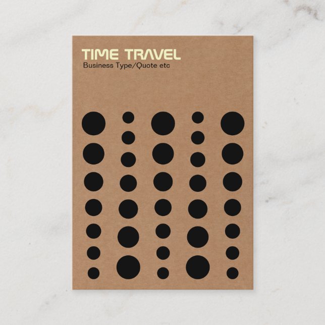Carte De Visite Temps de déplacement - Carton (Devant)
