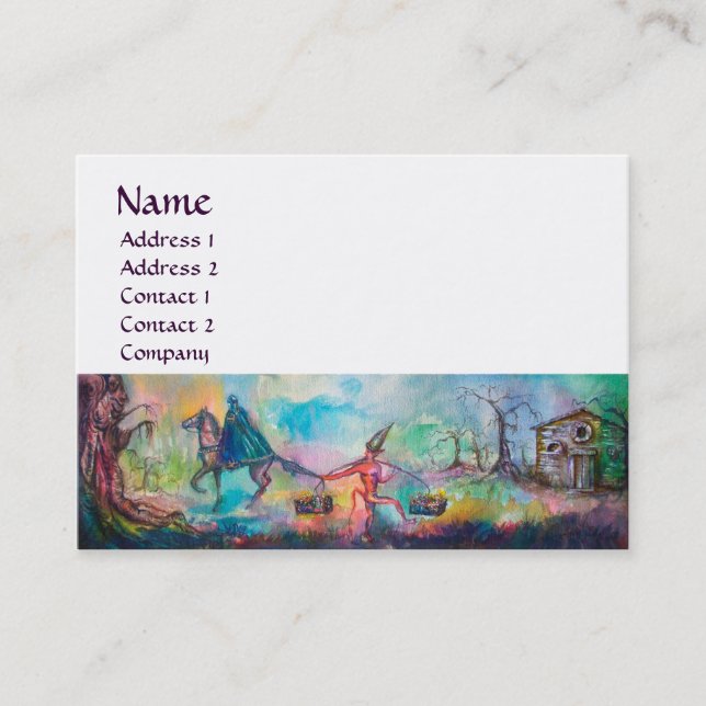 Carte De Visite TEMPTATION Chevalier foncé, Trésor du diable, Blan (Devant)