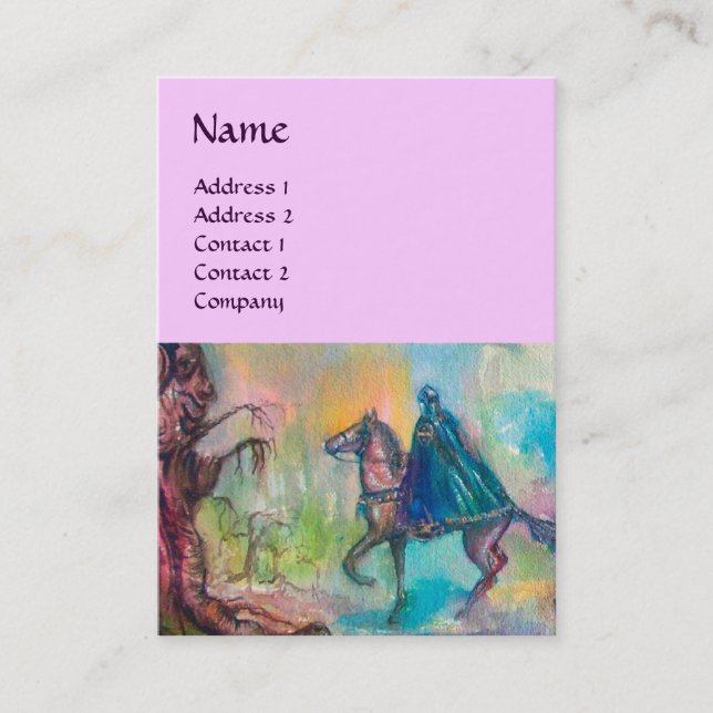 Carte De Visite TEMPTATION SOMBRE CHEVALIER MONOGRAM Bleu rose Lil (Devant)