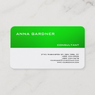 Carte De Visite Tendance exclusive White Green Stripe Creative Mod