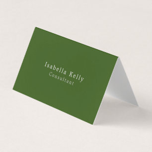 Carte De Visite Tendance Forêt Vert Couleur Plat Unique Design