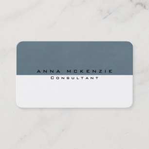 Carte De Visite Tendance gris bleu blanc Unique Créatif