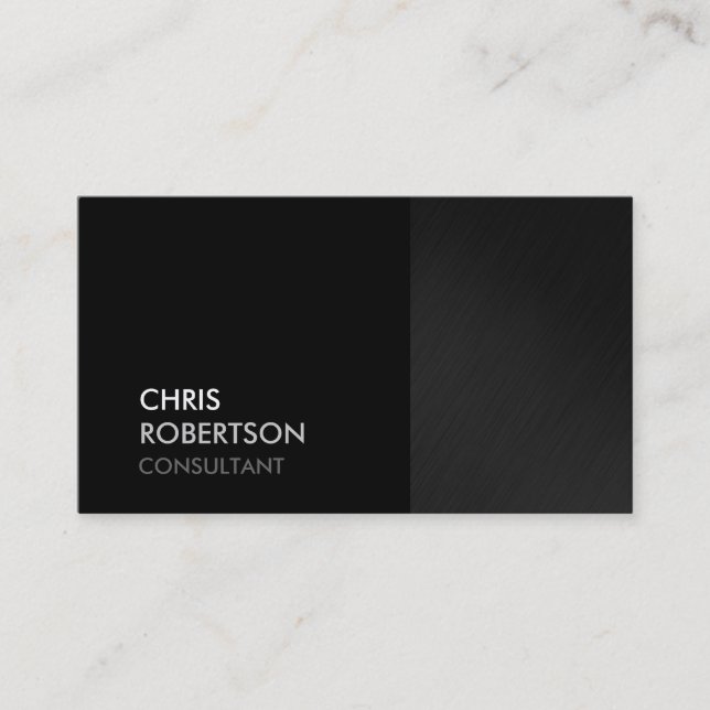 Carte de visite tendance gris noir attrayant (Devant)