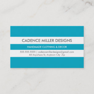 Carte De Visite TENDANCE LARGE STRIPE moderne minimaliste lumineux