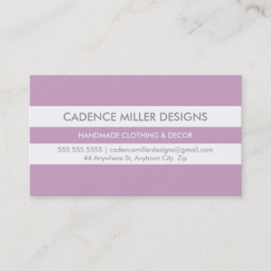 Carte De Visite TENDANCE LARGE STRIPE moderne minimaliste pastel v