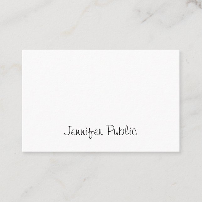 Carte De Visite Tendance Moderne Écriture Manuscrite Script Cool É (Devant)