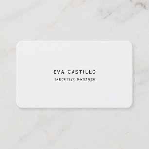 Carte De Visite Tendance Moderne Élégant Simple Noir Blanc Mat
