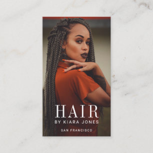 Carte De Visite Tendance moderne photo Hair Styliste