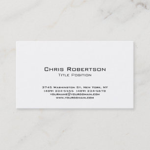 Carte de visite tendance noir blanc charmant