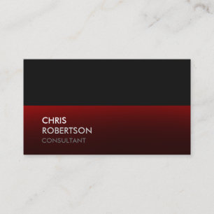 Carte de visite tendance Red Black Stripes