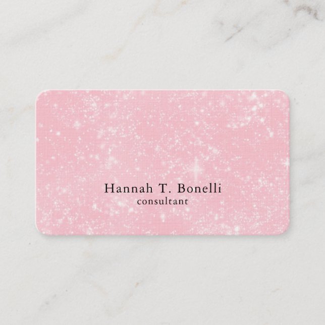 Carte De Visite Tendance rose Plaine Créative Moderne Feminine (Devant)