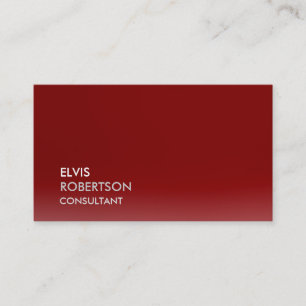 Carte De Visite Tendance Rouge foncé Attractif Plaque simple
