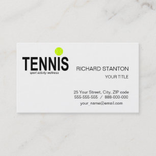 Carte De Visite Tennis
