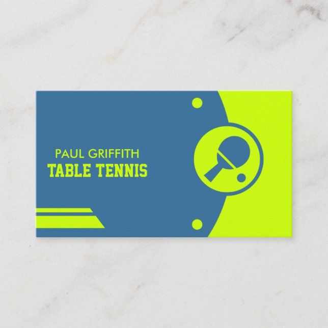 Carte De Visite Tennis De Table (Devant)