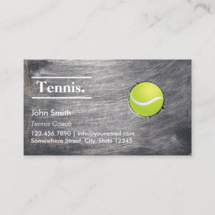 Carte De Visite Tennis grunge frais de texture en métal