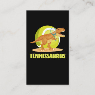 Carte De Visite Tennis jouant Trex Funny Dino Sport
