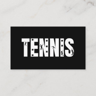Carte De Visite Tennis moderne Social Media Player Coach Club Ball