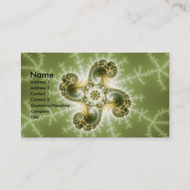 Carte De Visite Tentacles Curieux - Art Fractal (Devant)