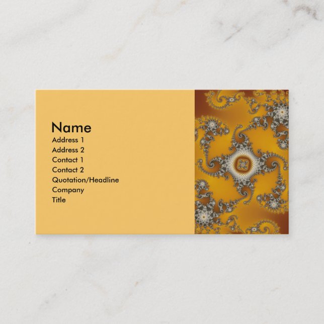 Carte De Visite Tentacles fractal (Devant)