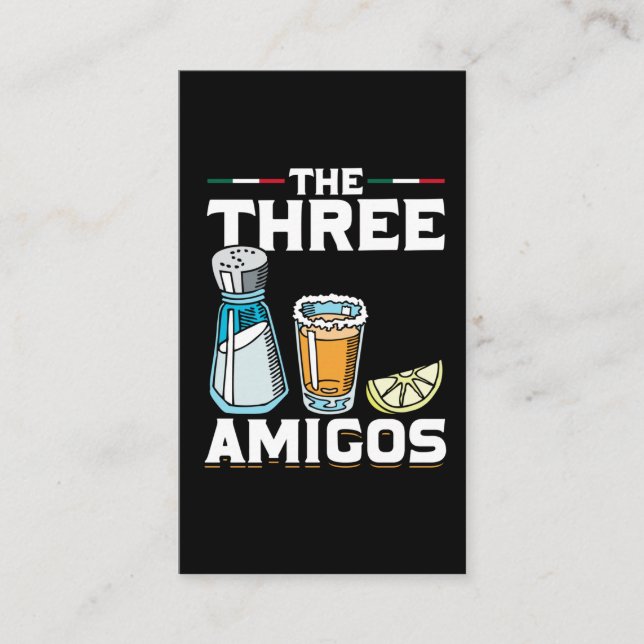 Carte De Visite Tequila Boire Fun Salt Lime Humour Alcool Blagues (Devant)