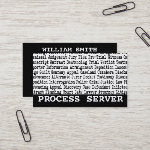 Carte De Visite Terminologie juridique du serveur de processus
