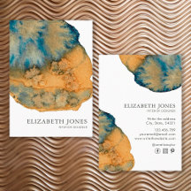 Terracotta Bleue Peinture Aquarelle Abstraite Uniq