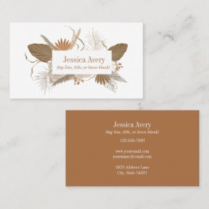 Carte De Visite Terracotta Boho Tropical